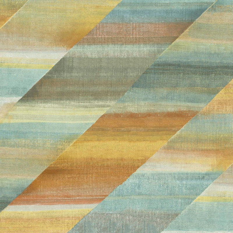 media image for Rainbow Diagonals Wallpaper in Burnt Orange, Dandelion, and Seafoam from the Boho Rhapsody Collection by Seabrook Wallcoverings 298