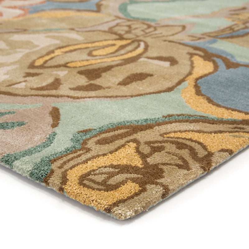media image for bl71 petal pusher handmade floral green multicolor area rug design by jaipur 6 216