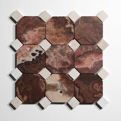 product image of red onyx 4 octagon by burke decor ro4oct sg 1 583