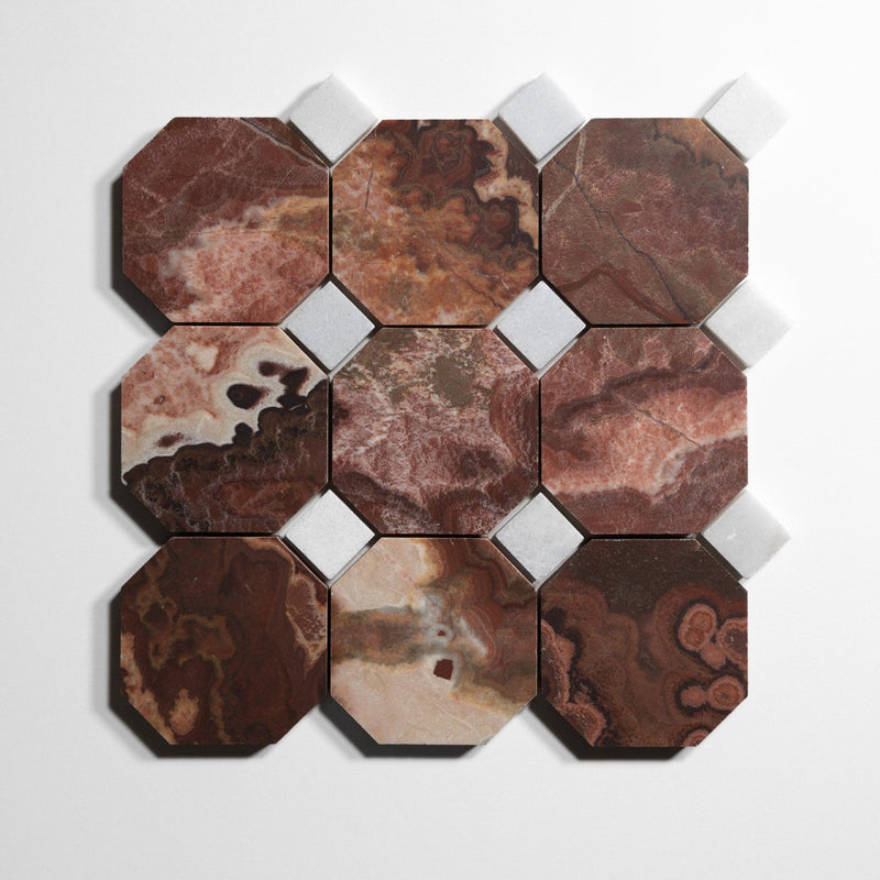 media image for red onyx 4 octagon by burke decor ro4oct sg 6 276