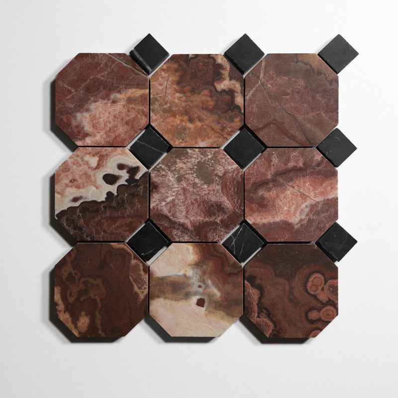 media image for red onyx 4 octagon by burke decor ro4oct sg 8 240
