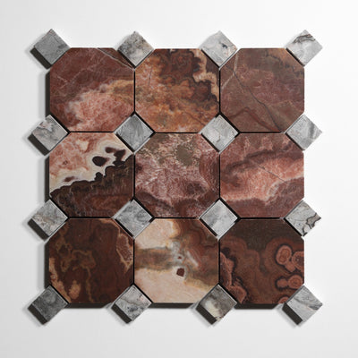 product image for Red Onyx Accent Crema Tile Sample 64
