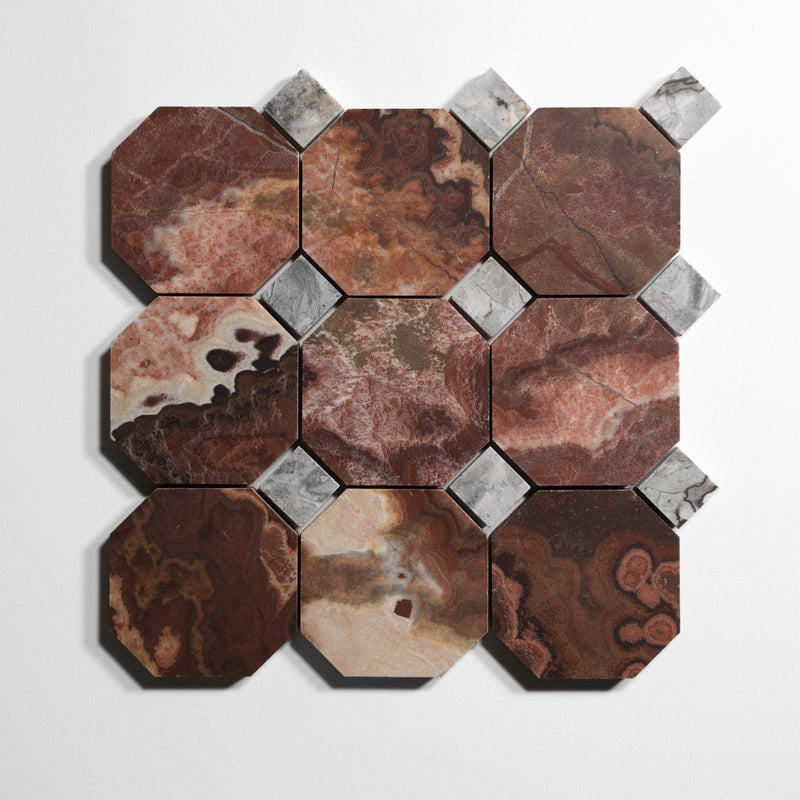 media image for red onyx 4 octagon by burke decor ro4oct sg 12 257