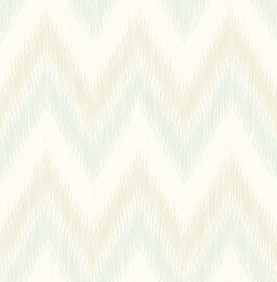 product image of Regent Flamestitch Stringcloth Wallpaper in Sea Glass and Eggshell from the Luxe Retreat Collection by Seabrook Wallcoverings 540