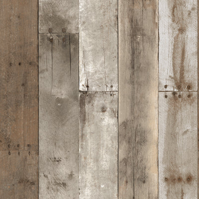 product image for Repurposed Wood Weathered Textured Self Adhesive Wallpaper by Tempaper 96