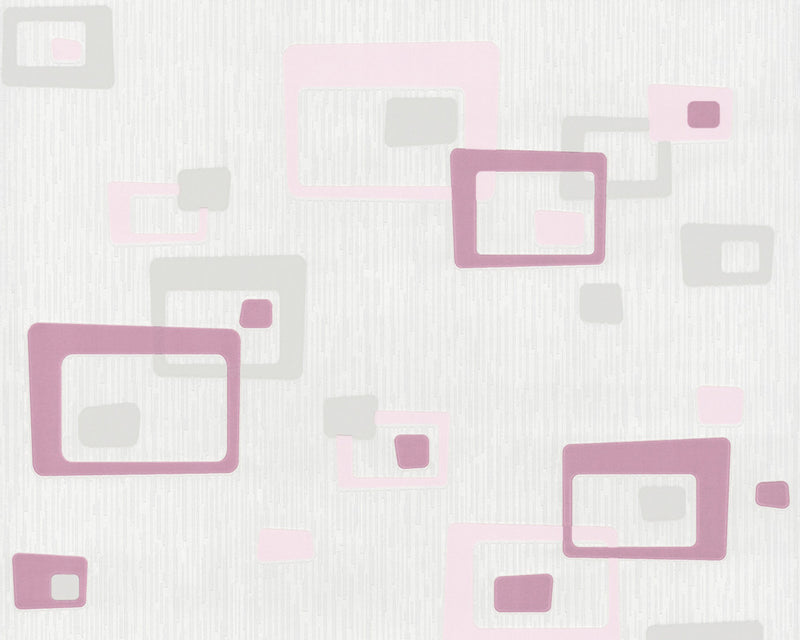 media image for Retro Blocks Wallpaper in Purple design by BD Wall 214