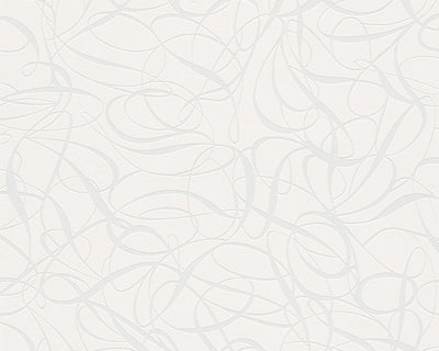 product image for Ribbon Wallpaper in Ivory and Metallic design by BD Wall 23