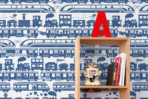 media image for Robo Rail Wallpaper in Atlantic design by Aimee Wilder 248