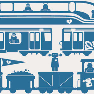 media image for Robo Rail Wallpaper in Atlantic design by Aimee Wilder 218