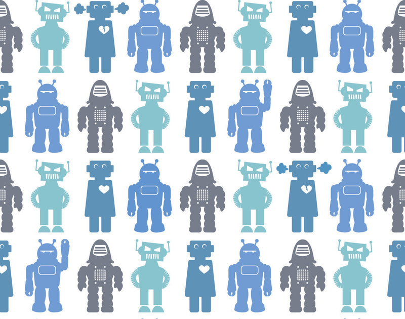 media image for Robots Wallpaper in Sky design by Aimee Wilder 266