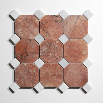 product image for Rojo Breccia Accent Glacier White Tile Sample 50