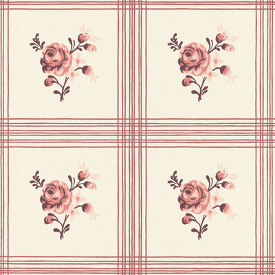 product image of Rose Wallpaper in Faded Red 511