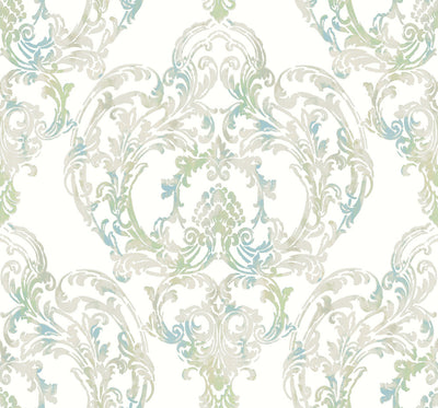 product image for Roxen Wallpaper in Blue and Green from the Lugano Collection by Seabrook Wallcoverings 87