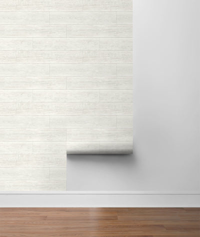 product image for Rustic Shiplap Peel-and-Stick Wallpaper in Porcelain from the Luxe Haven Collection by Lillian August 20