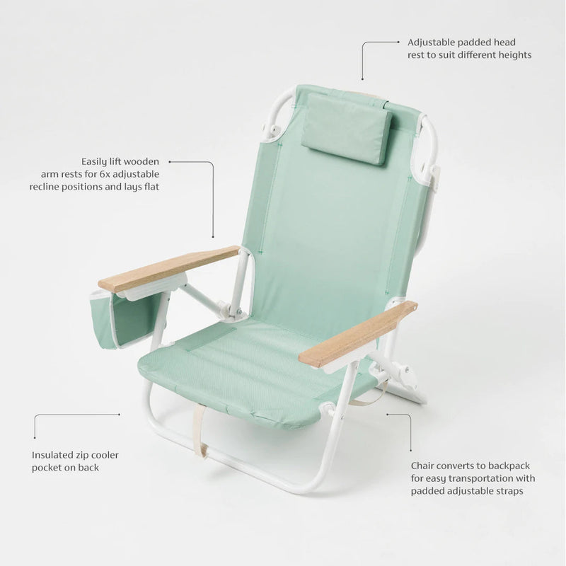 media image for Deluxe Beach Chair Sage 221