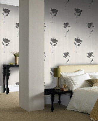 media image for sample simplicity wallpaper in black white graham and brown 1 225