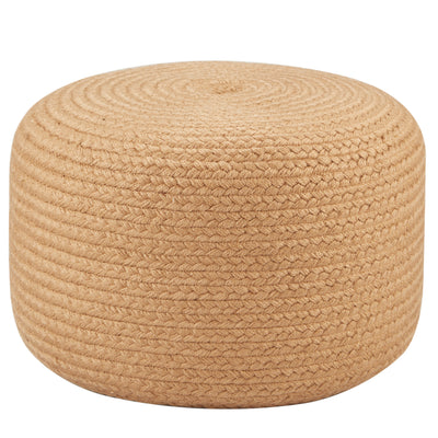 product image of santa rosa indoor outdoor solid pouf in beige by jaipur living 1 595