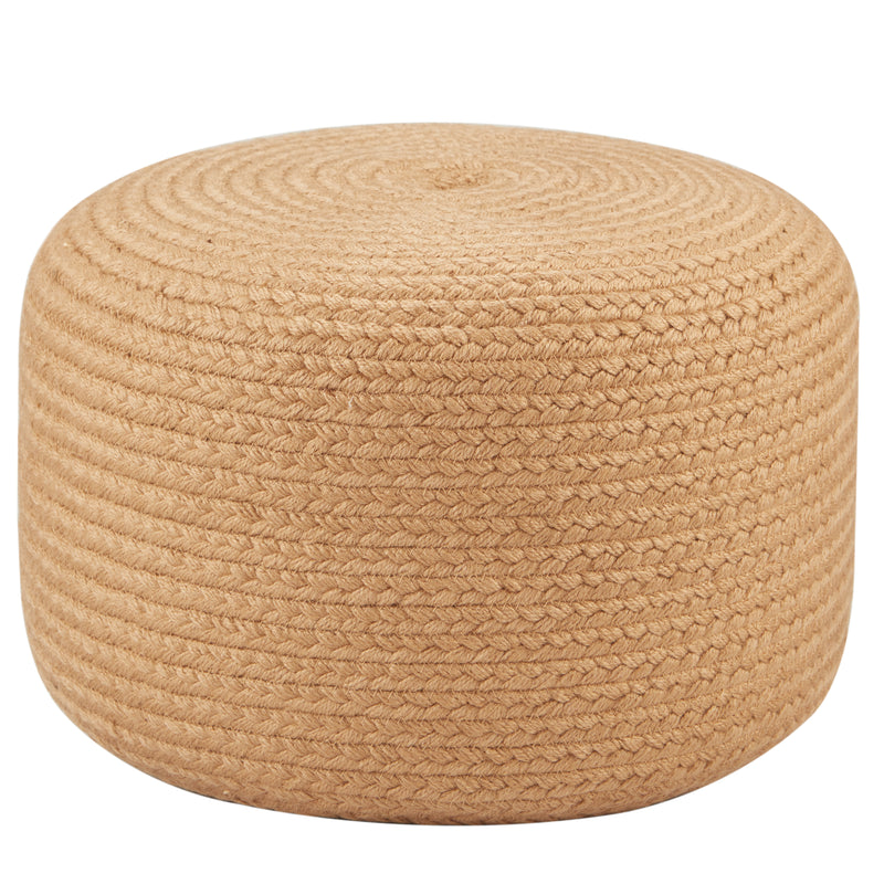 media image for santa rosa indoor outdoor solid pouf in beige by jaipur living 1 214
