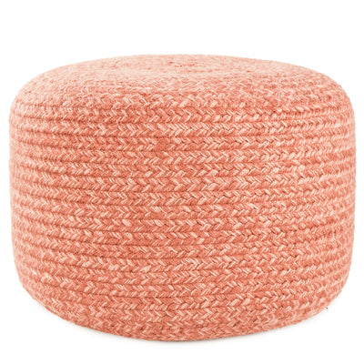 product image for Saba Solar Grayton Indoor/Outdoor Heather Pink Pouf 1 45