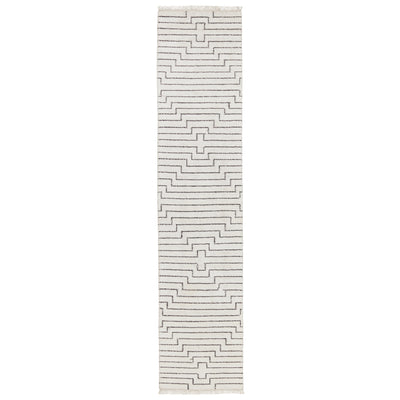 product image for Alloy Handmade Geometric White & Black Area Rug 10