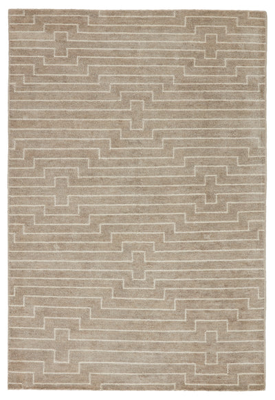 product image for Alloy Handmade Striped Light Taupe & White Rug by Jaipur Living 90