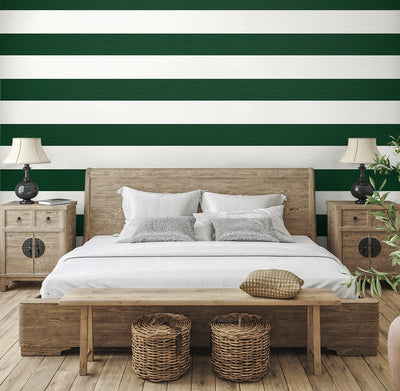 product image for Dylan Striped Stringcloth Wallpaper in Marine Green 88