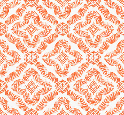 product image for Talia Botanical Medallion Wallpaper in Salmon 64