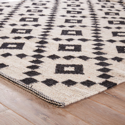 product image for croix geometric rug in turtledove jet black design by jaipur 2 3