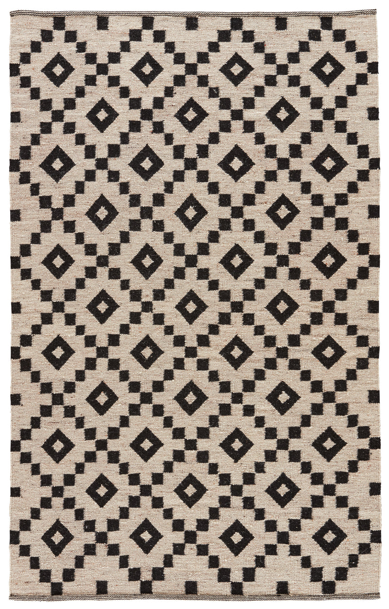 media image for croix geometric rug in turtledove jet black design by jaipur 1 224