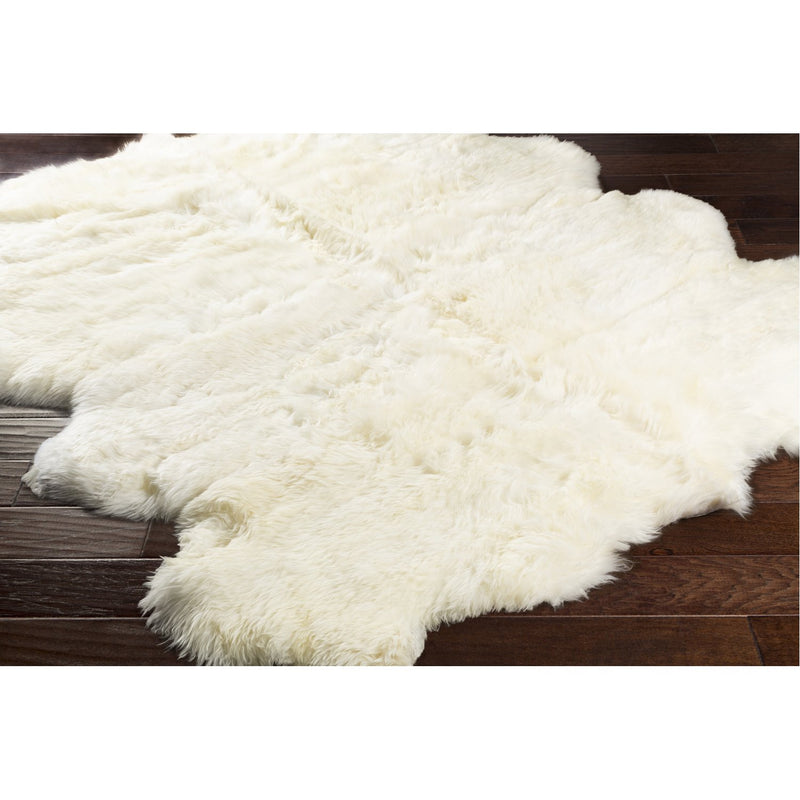 media image for Sheepskin SHS-9600 Hand Crafted Rug in Ivory by Surya 276