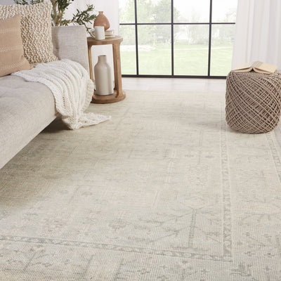 product image for Ginerva Hand-Knotted Oriental Cream & Green Rug by Jaipur Living 21