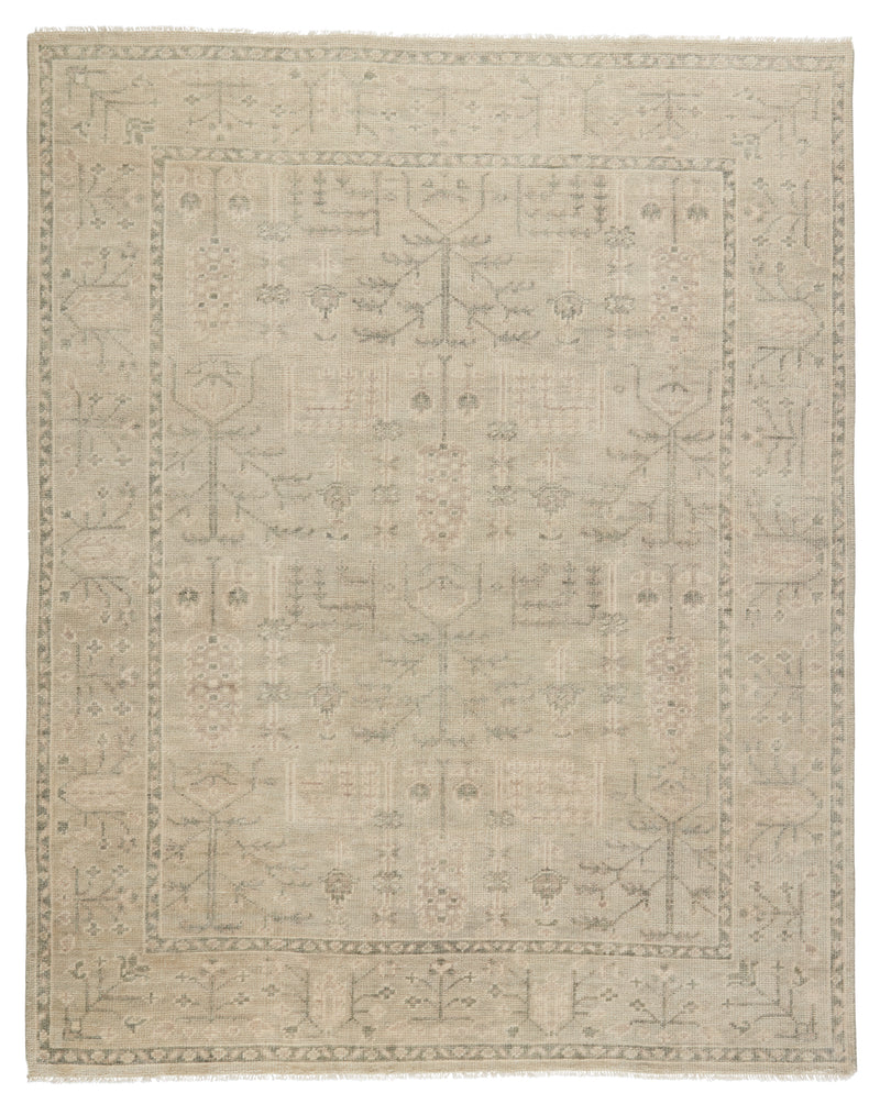 media image for Ginerva Hand-Knotted Oriental Cream & Green Rug by Jaipur Living 224