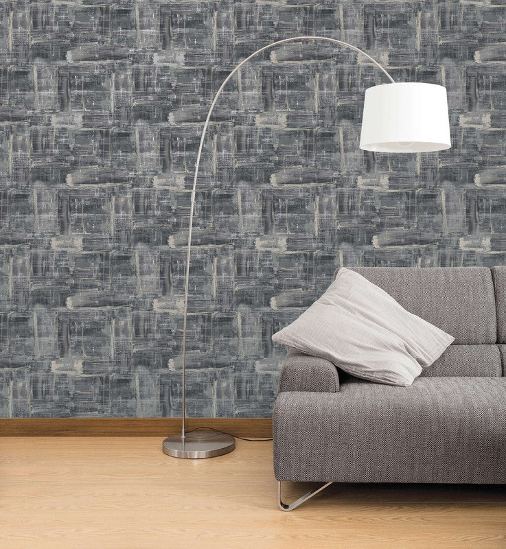 media image for Abstract Wallpaper in Silver Grey 243