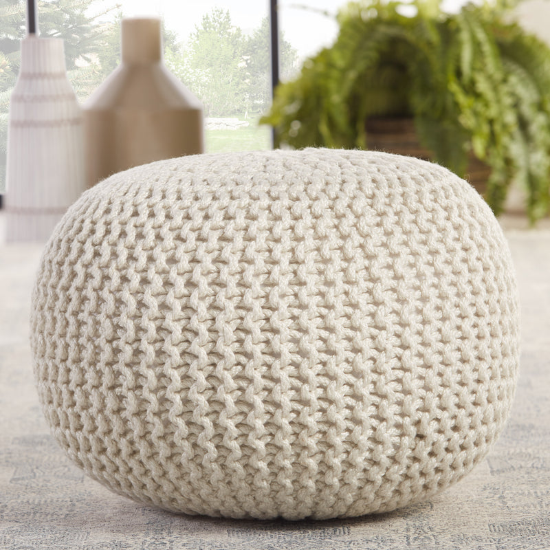 media image for asilah indoor outdoor solid pouf in white by jaipur living 2 269