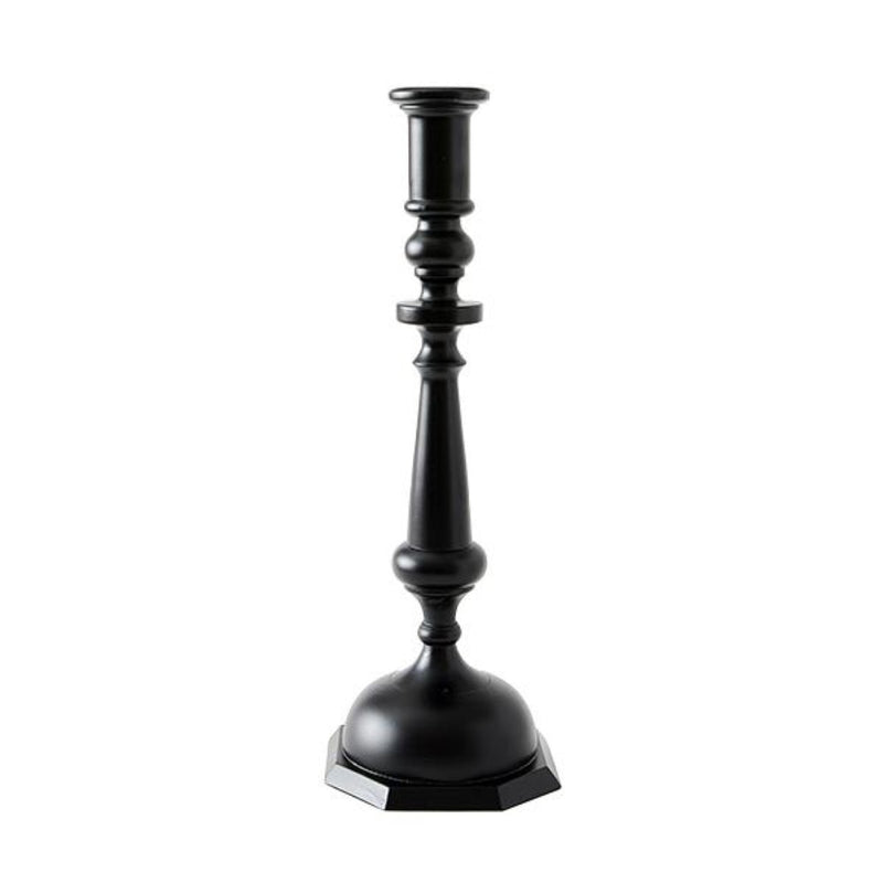 media image for Black Lacquer Georgian Altar Candlestick 255