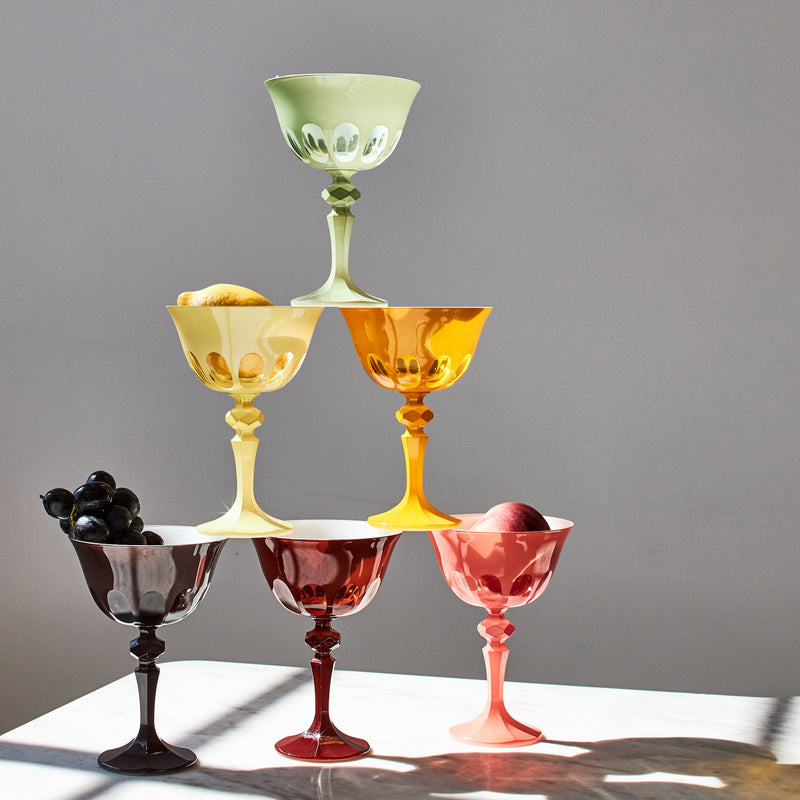 media image for rialto coupe glassware in various colors by sir madam 11 254