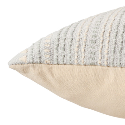 product image for velika striped light blue cream down pillow by jaipur living plw104002 6 5
