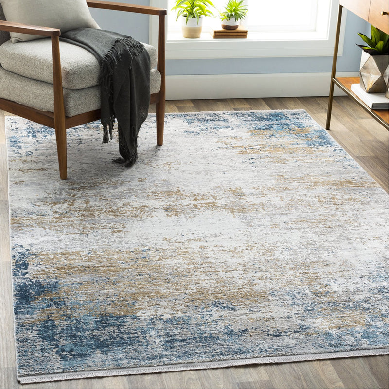 media image for Solar SOR-2301 Rug in Sky Blue & Taupe by Surya 235