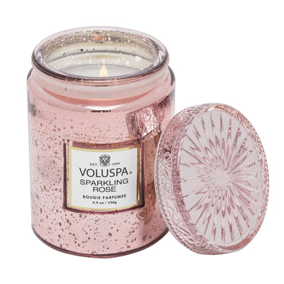 product image of sparkling rose small jar candle 1 57