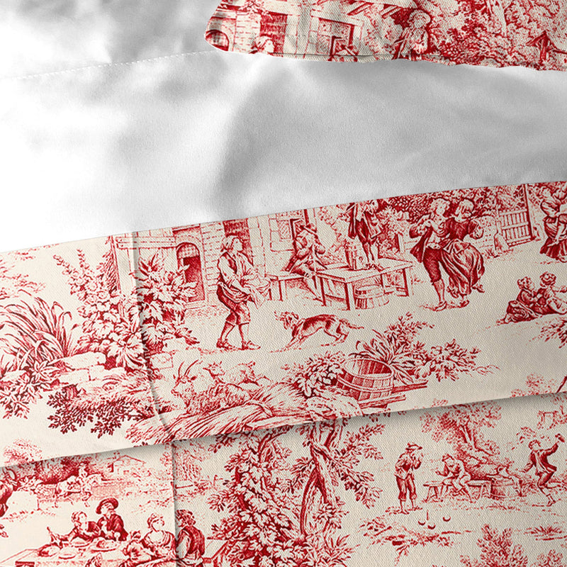 media image for maison toile red bedding by 6ix tailors mai gen red cmf fd 3pc 5 222