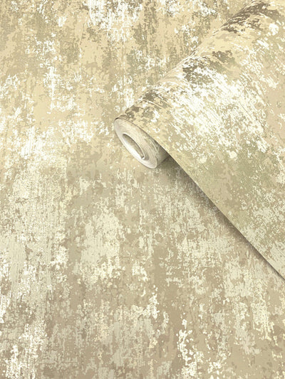 product image for Concrete Industrial Wallpaper in Gold/Beige 85