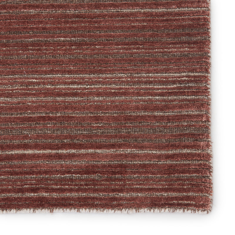 media image for Gradient Handmade Solid Rug in Red & Brown 276