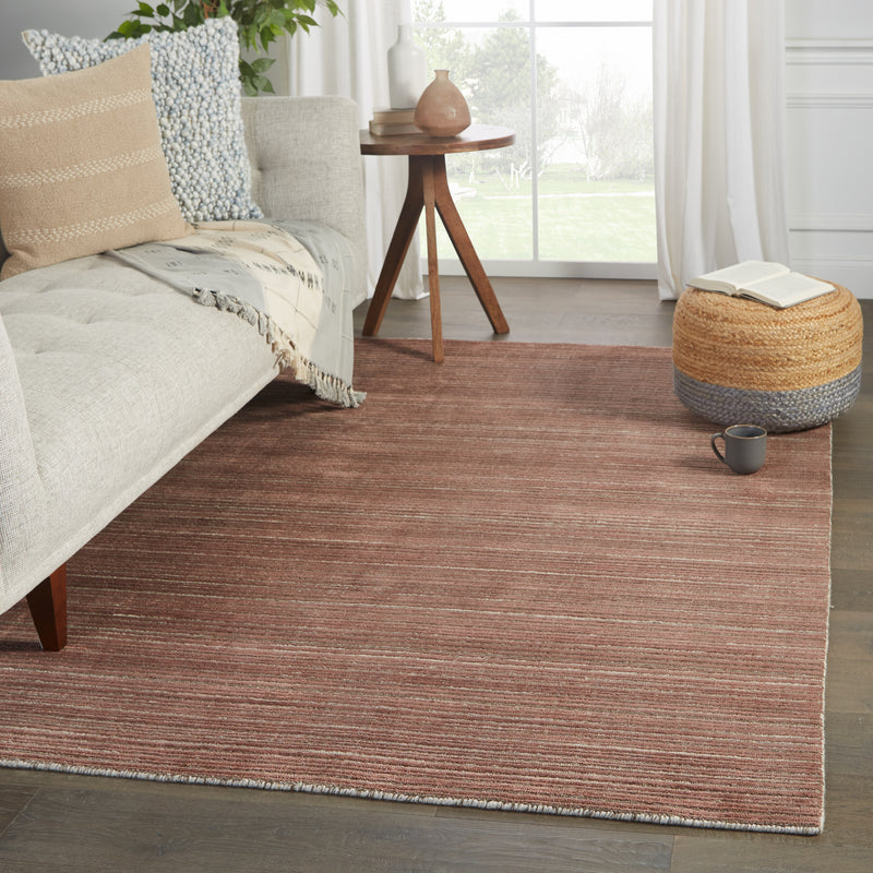 media image for Gradient Handmade Solid Rug in Red & Brown 292