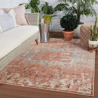 product image for Swoon Priyah Indoor/Outdoor Pink & Gray Rug 6 1