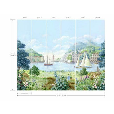 product image for Safe Harbor Wall Mural in Sky Blue from the Murals Resource Library by York Wallcoverings 9