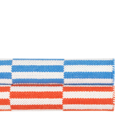product image for Sailing Stripe French Blue Handwoven Indoor/Outdoor Rug 82