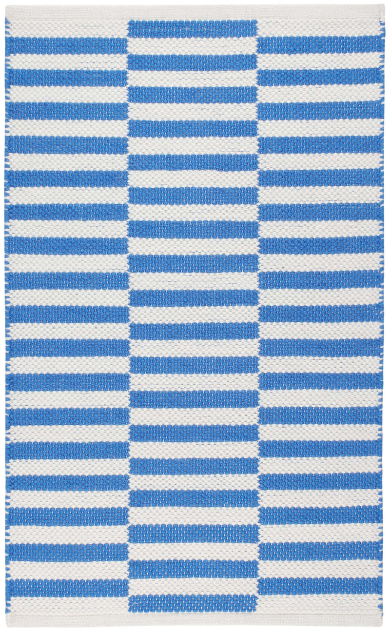 media image for Sailing Stripe French Blue Handwoven Indoor/Outdoor Rug 287
