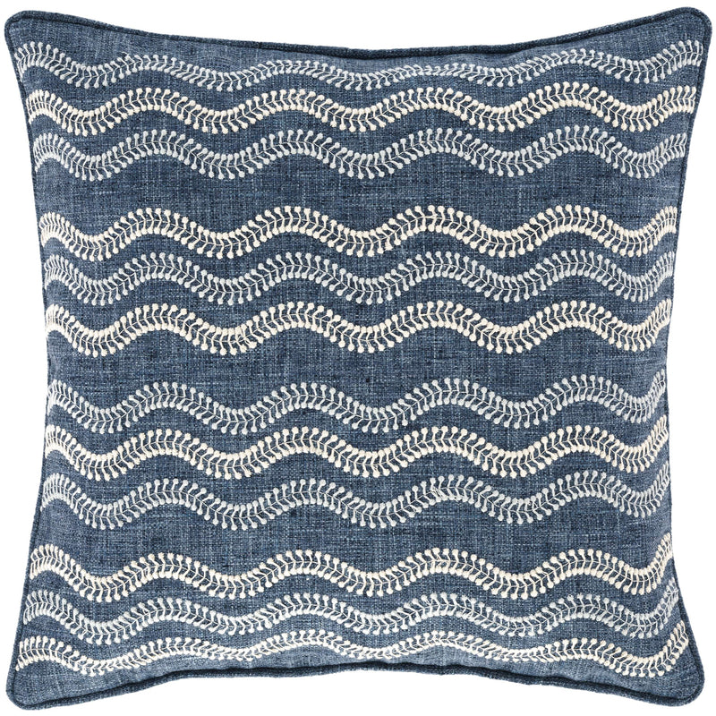 media image for scout embroidered indigo indoor outdoor decorative pillow cover by fresh american fr724 pil20 1 237