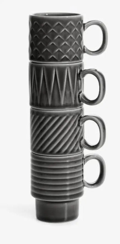 product image of Coffee & More Espresso Cup in Grey, 4 pack by sagaform 551