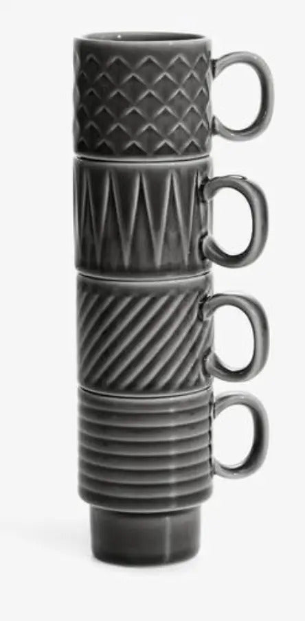 media image for Coffee & More Espresso Cup in Grey, 4 pack by sagaform 239